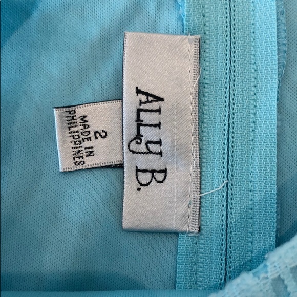 Gabby blue lace toddler dress - Picture 2 of 4